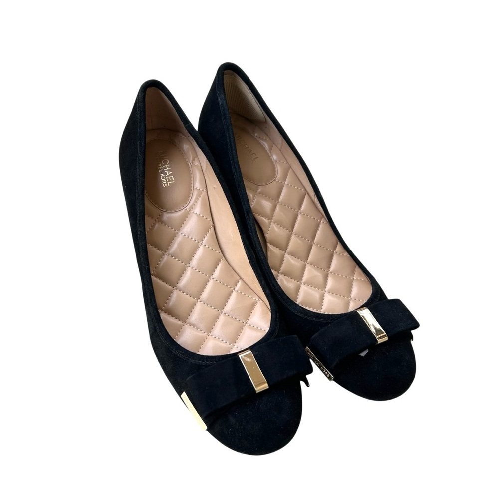 Michael Kors Heels with Bow Black Suede Women Size 10M